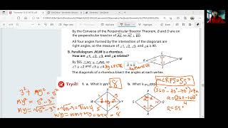 EnVision Geometry 6-5: Properties of Special Parallelograms
