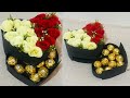 Diy rose heart box with chocolate | valentine day gift ideas | heart box | gift box ideas |diy box