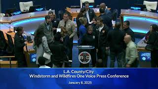 1/8/25 - LA County/City Windstorm and Wildfires One Voice Press Conference