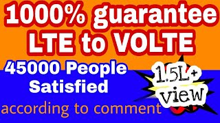 how to convert  LTE TO VOLTE // 10000% LTE to volte  convert // technical news upadates screenshot 2