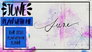 June 2018  |  PLAN WITH ME  | Bullet Journal Set Up | Pastel Galaxy theme