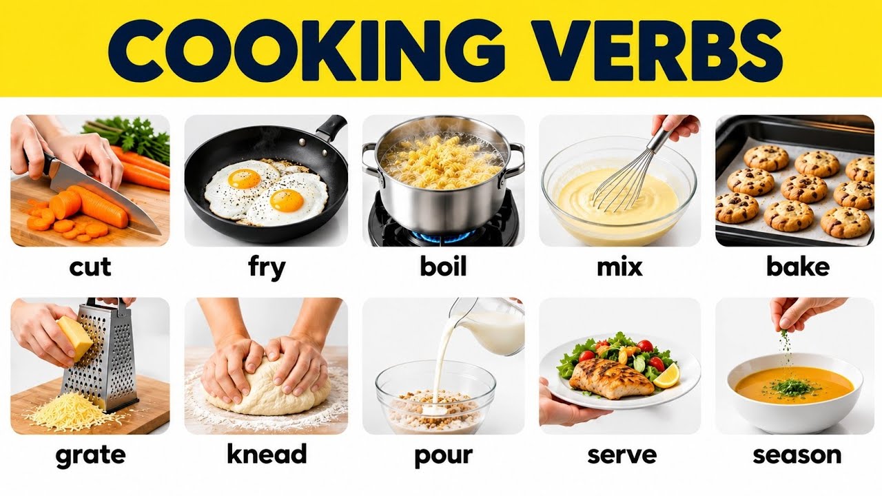 Can You Name These Cooking Verbs in English?: video thumbnail