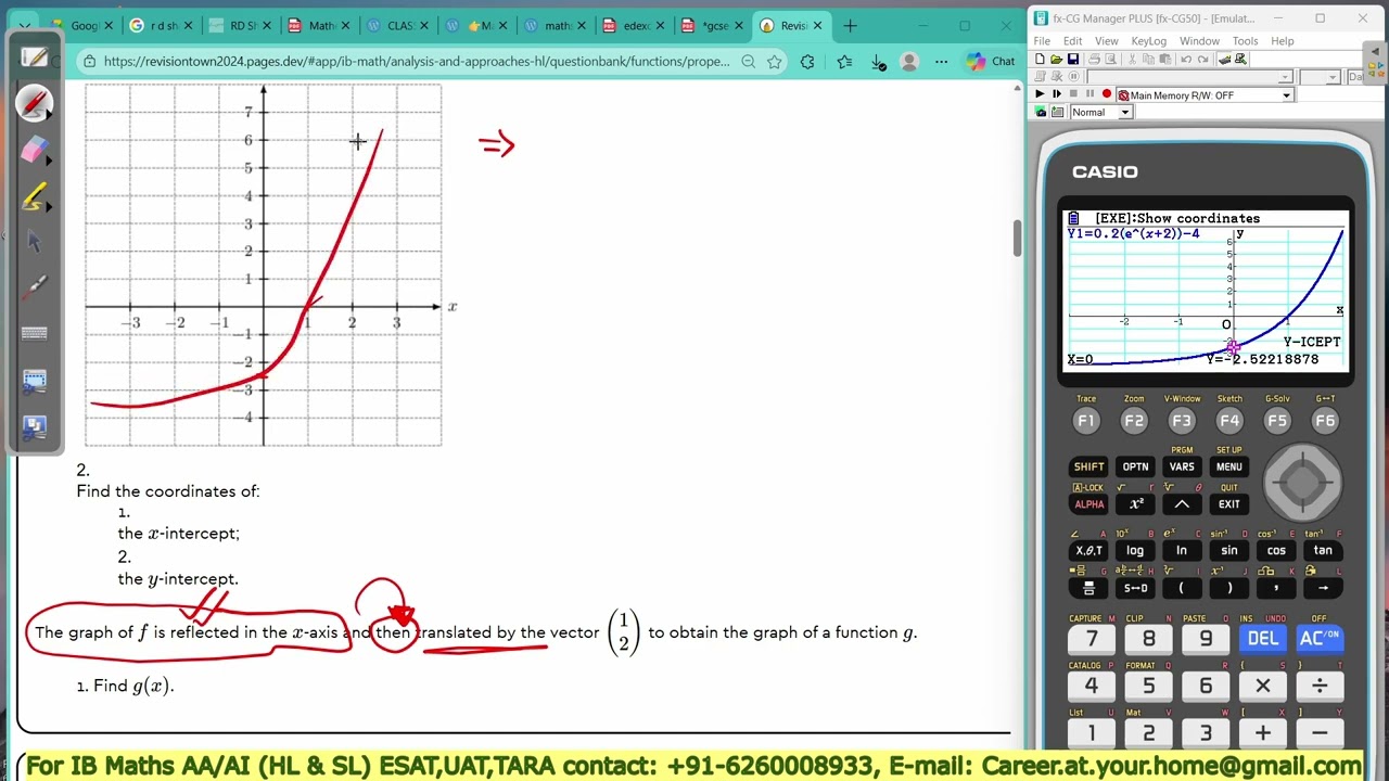 IB AA maths HL | function | use of GDC |