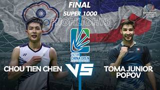 FINAL - Chou Tien Chen (TPE) VS Toma Junior Popov (FRA) - VICTOR China Open 2026
