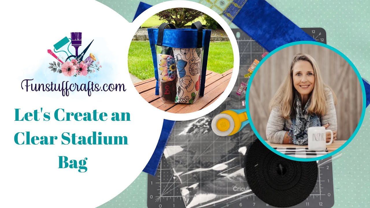 How to make a clear stadium bag DIY easy pattern with genuine leather 