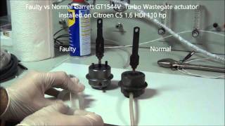 Faulty vs Normal Garrett GT1544V  Turbo Wastegate actuator installed on Citroen C5 1.6 HDI 110 hp