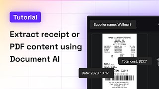 google document ai - extract data from receipts / invoice / pdfs with no code using vertex ai