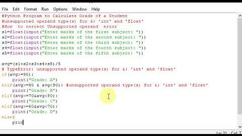 TypeError: unsupported operand type(s) for &: 