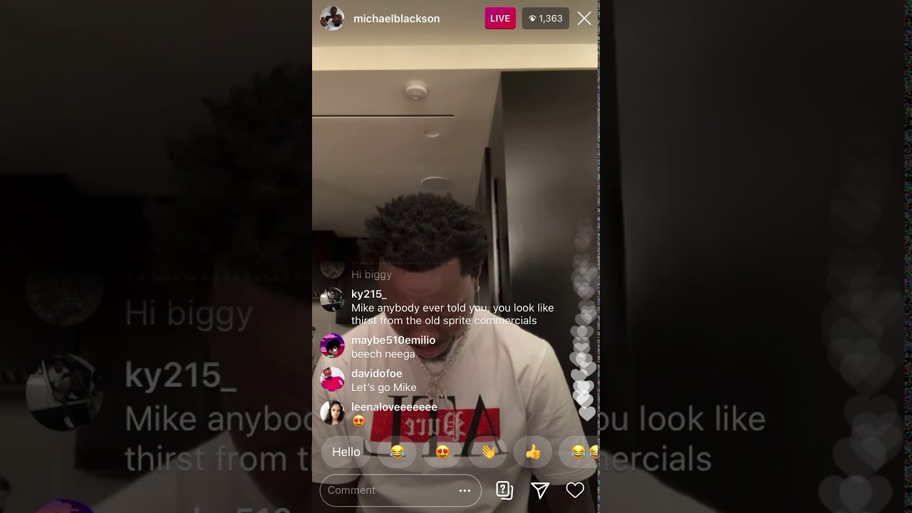 Michaelblackson on instagram live