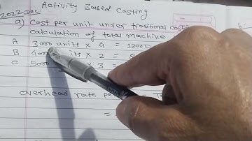 Activity Based Costing  For MBS 2nd sem n BBS 2nd Tu question solution