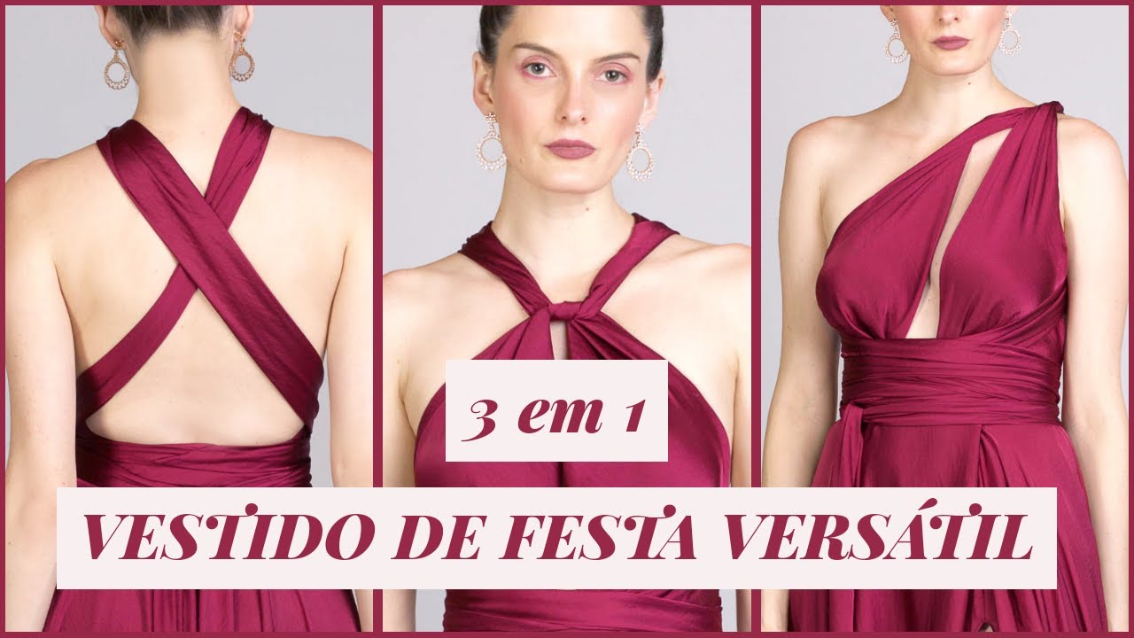 vestido de festa versatil