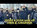 Jimin  jungkook entering the military  suga  jhope were there to send off the members  bts 2023