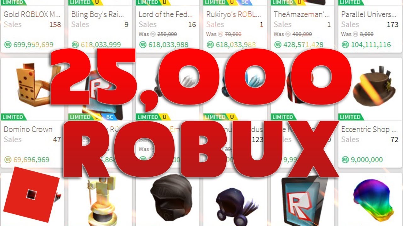 Spending 25 000 Robux On Limiteds Roblox Trading Youtube - roblox 5k robux