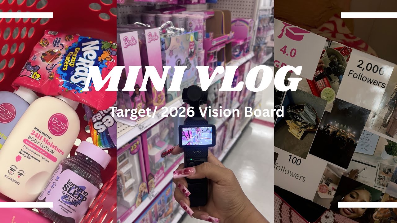 HANG OUT W ME MINI VLOG | 2026 vision board, target, Starbucks & mini shopping 