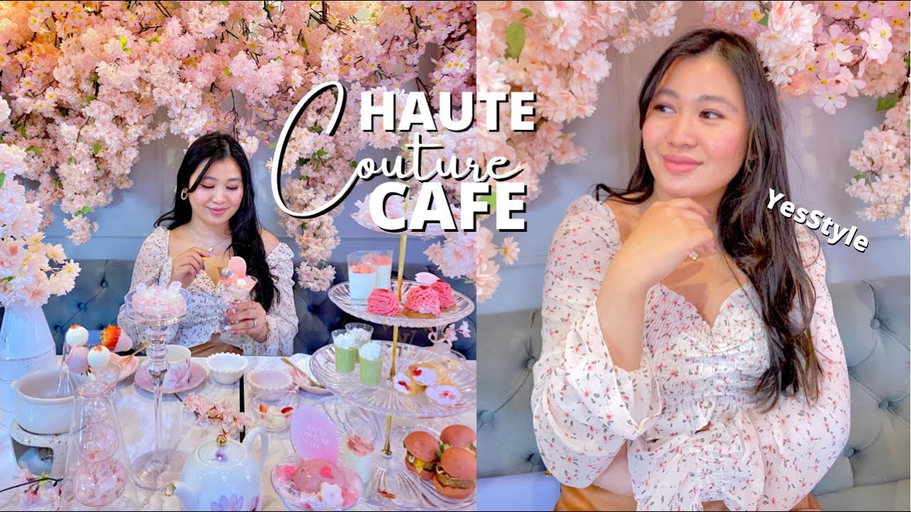 Afternoon tea at Haute Couture Cafe by Ginger Garden 🌸 | Spring MakeUp from YesStyle