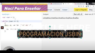 APRENDE jsbin javascript