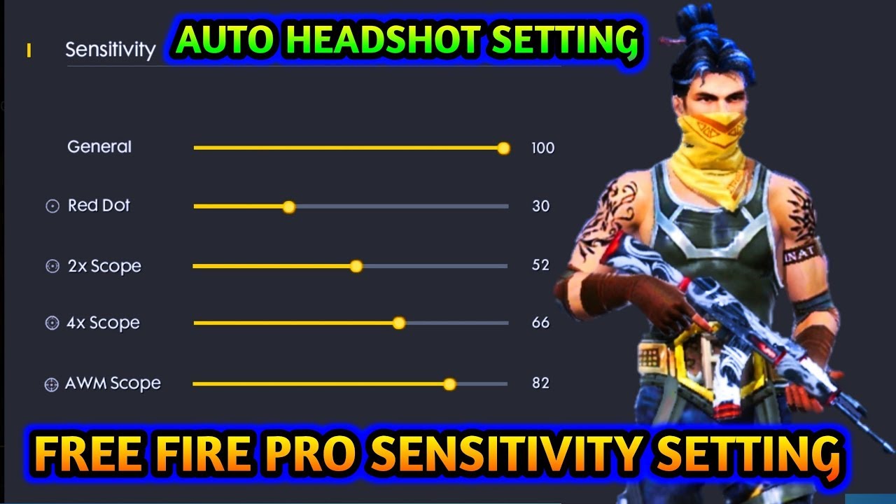 Best Free Fire sensitivity settings for headshots in long-ranged fights