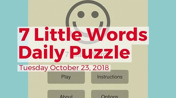 7 Little Words Daily Puzzle October 23 2018