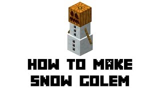 Minecraft Survival How To Make Snow Golem