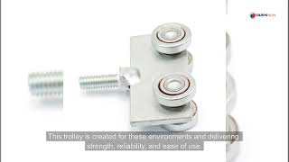 4-Wheel Steel Trolley with Threaded Bolt