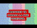 MATOKEO YA DARASA LA NNE 2025 NECTA STD FOUR SFNA RESULTS 205 2026