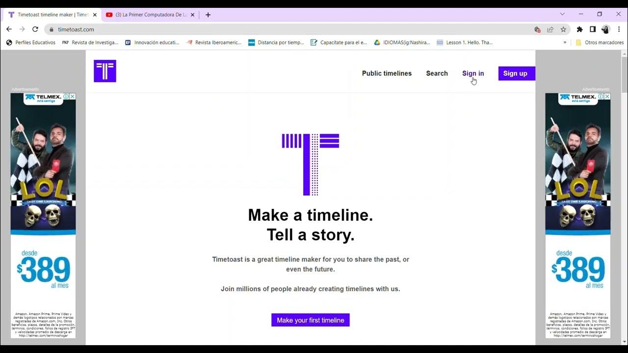 ¿Cómo hacer una línea del tiempo en Timetoast? - YouTube