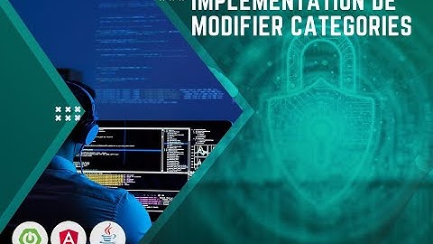 Projet Spring boot & Angular | Gestion de stock | Partie 34 - Implémentation de Modifier categories