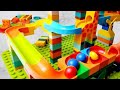 Satisfying Building Block Coaster Marbles Run Race ASMR -  Marble Full Colour Show