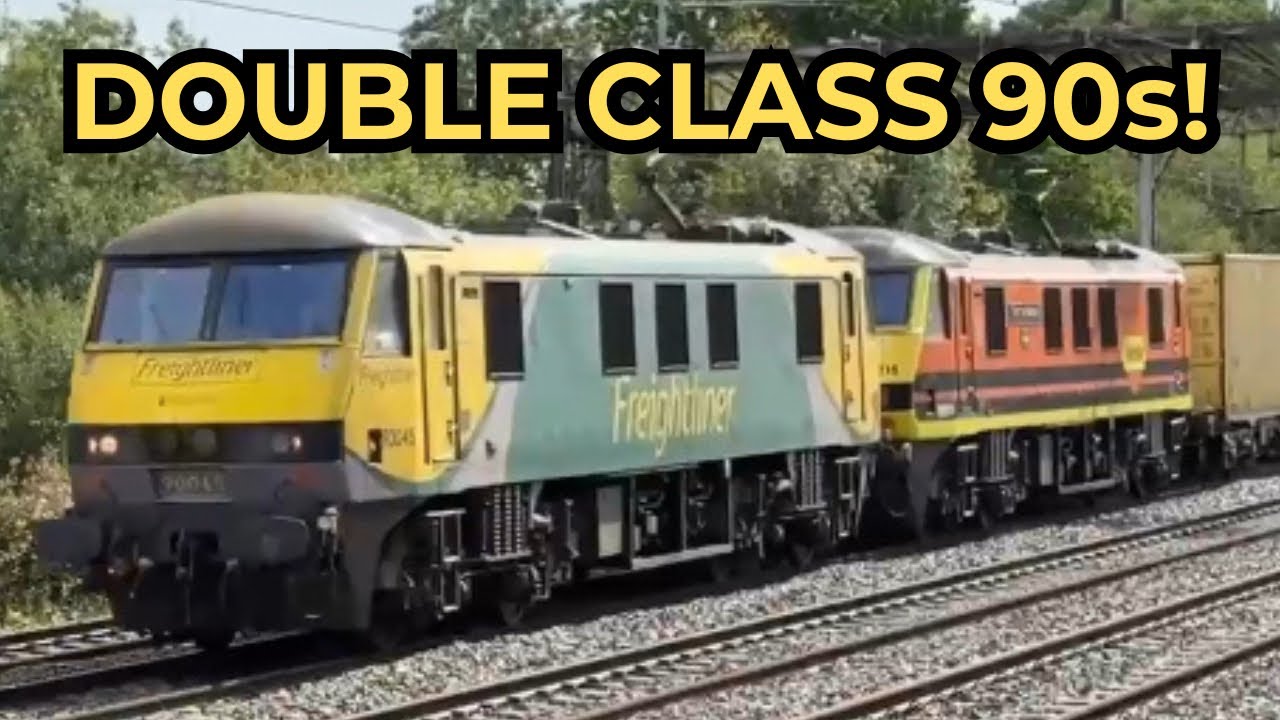 Double Power! Freightliner Class 90 Double Header Passing South Kenton