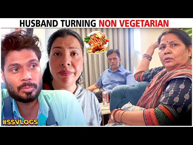 HUSBAND TURNING NON VEGETARIAN 🐓 class=