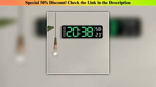 Deal 9 Inch Large Digital Wall Clock Usb Powered Temp Humidity Week Auto Dimmer Dst Table Clock 12
