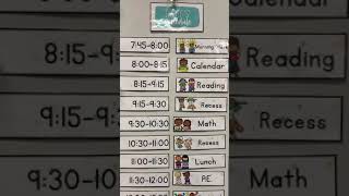 Kindergarten Schedule