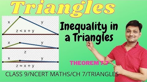 class 9 Triangles Inequality in a Triangles Theorem 7.6