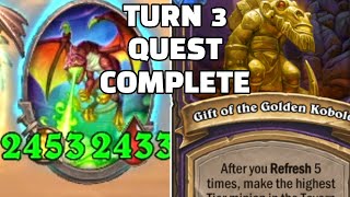 🐉 COMPLETED MY QUEST WiTH ONE TURN... 【Hearthstone: Battlegrounds】