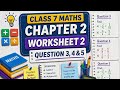 DAV Class 7 Maths |Chapter 2 |Worksheet 2 |Questions 3,4,5 | Operations on Rational Numbers #videos 