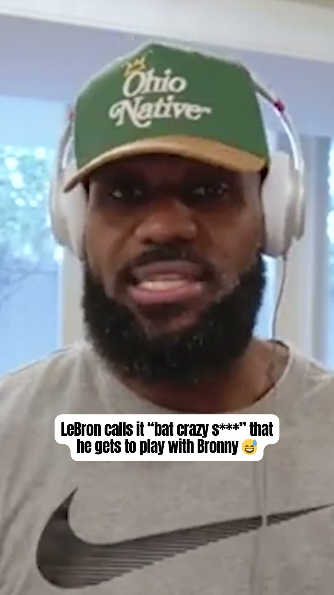 The moment LeBron realized he could play with Bronny ? (via @newheightshow)