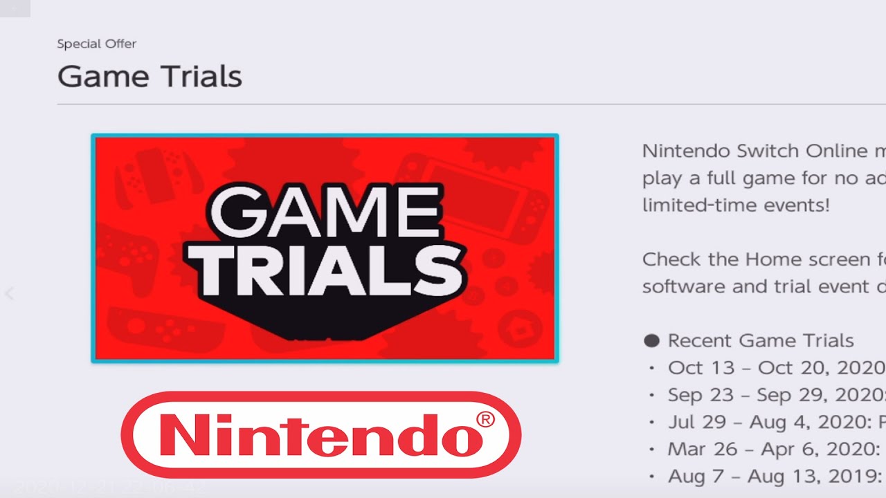 Play limited-time game trials