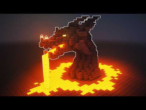 Minecraft Lava Brunnen bauen - Drachen Lava Brunnen bauen in Minecraft