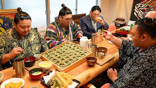 Sumo Wrestlers Slurp Massive Soba🥢 First-Time Soba Making Challenge | Oyakata Channel