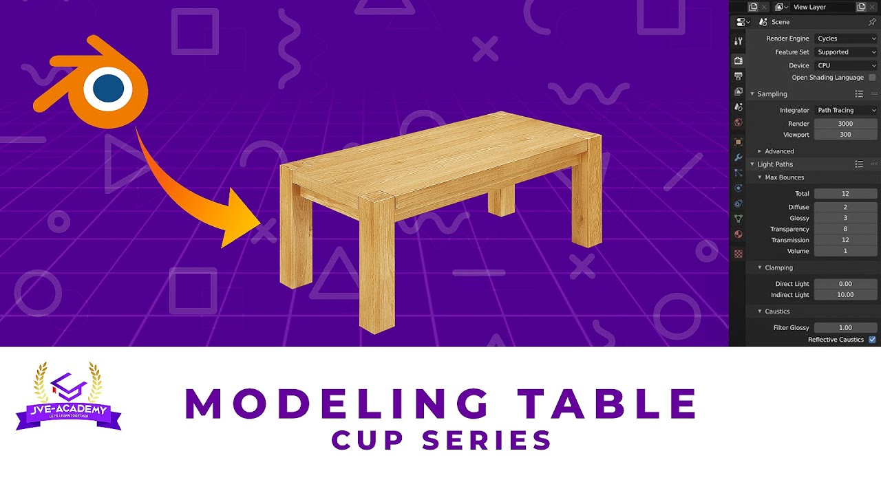 The Modelling Table Modeling Table In Blender, For Beginners JVEACADEMY - YouTube