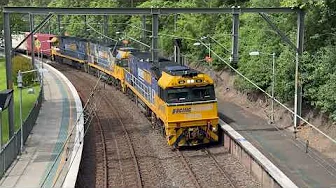 Freight Trains On The South Coast Line NSW Australia Part 2 - 4K