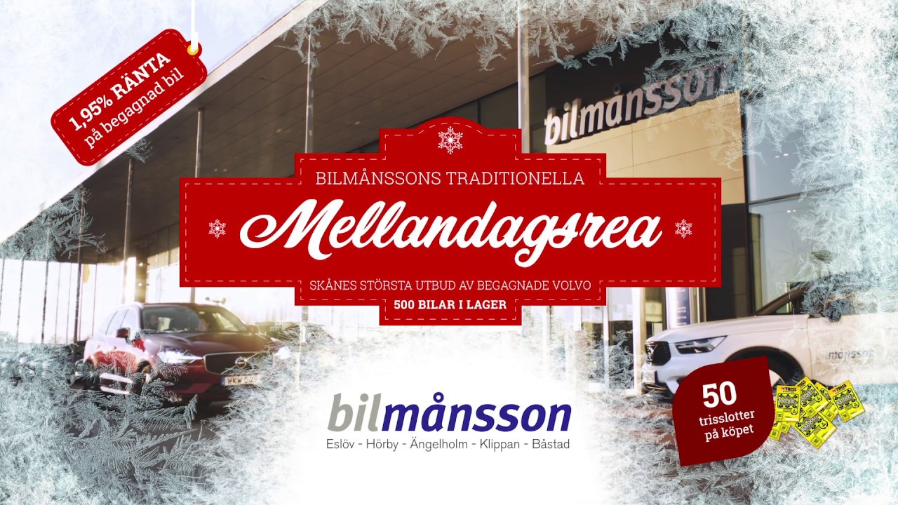 Mellandagsrea Bil-Månsson Ängelholm - 27/12-5/1 - YouTube
