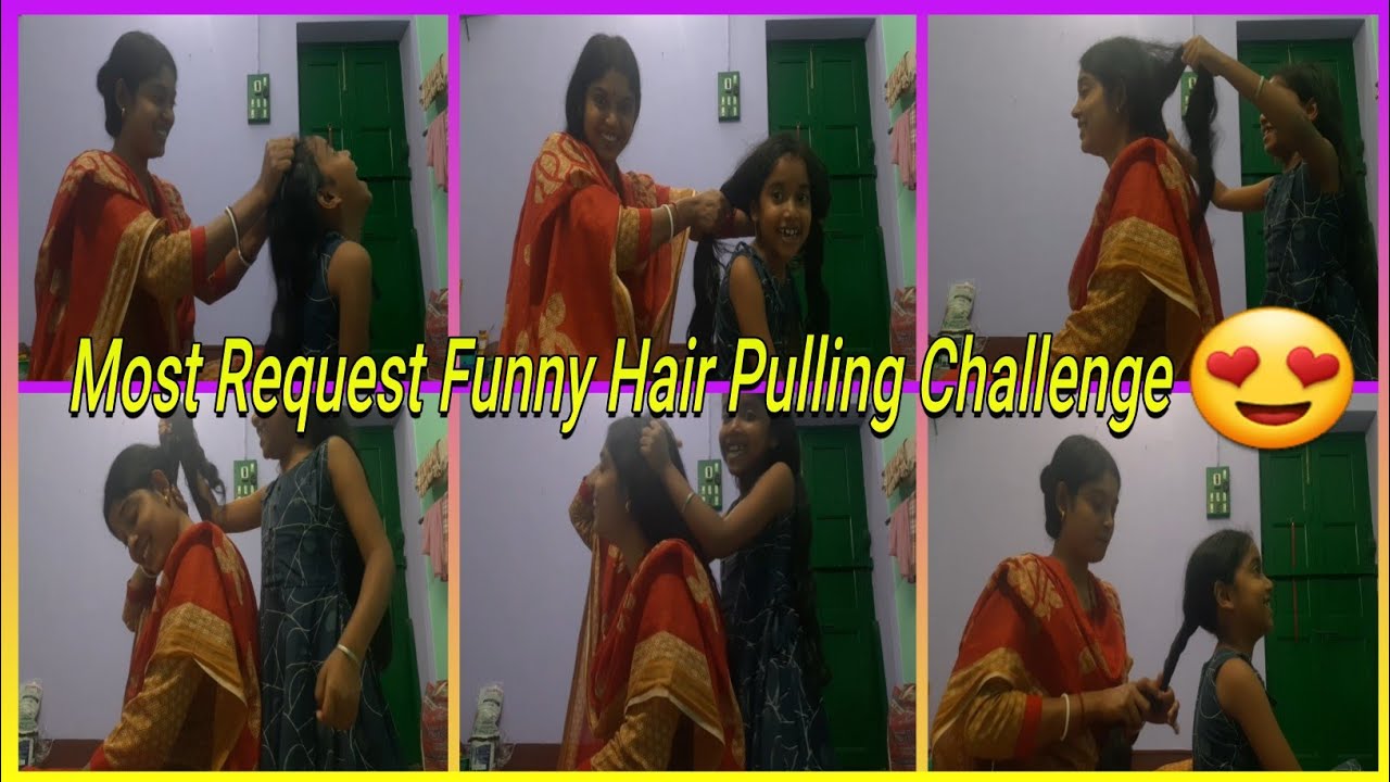Most Requested Mom And Daughter Funny Hair Pulling Challenge || Hair pulling || Funny video
