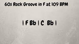 60's Rock Backing Track in F 109 BPM