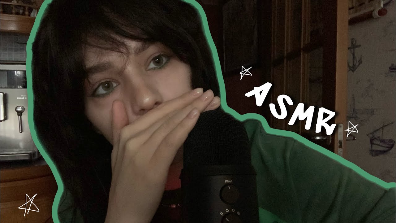 asmr // 🍀 брашинг: кисточки по микрофону и камере + звуки рта / триггерные слова