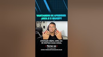 As vantagens de aprender JAVA e C SHARP! | Torne-se um Programador - #shorts