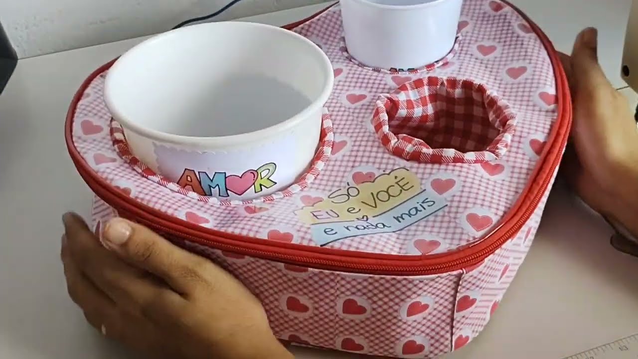 Almofada Pipoca coração 😍 com molde