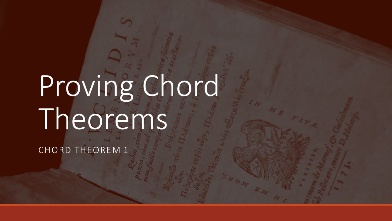 Proving Chord Theorem 1