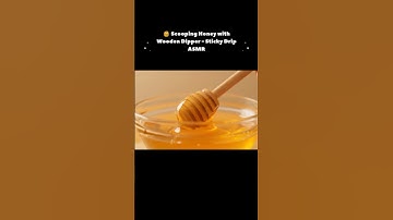 🍯 Scooping Honey with Wooden Dipper - Sticky Drip ASMR #shorts