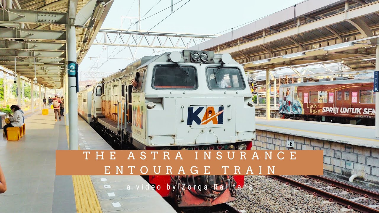[4K] Railfanning the Astra Insurance Entourage train at Jatinegara